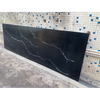  Black Calacatta Big Slab Stain Resist Solid Surface Marble Sheet For Kitchen Cabinet