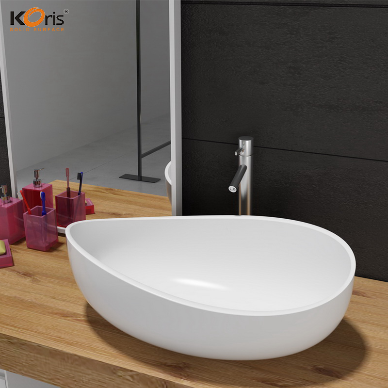 Solid Surface Acrylic White Color Bathtub Kitchen Sinks
