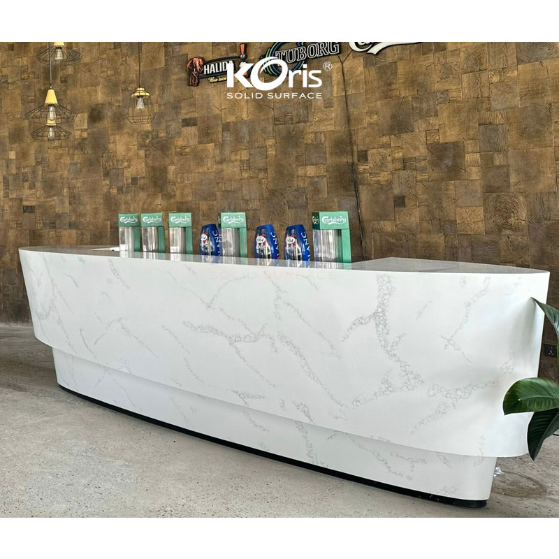 Koris Modified Acrylic Solid Surface Reception Desk Modern