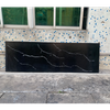  Black Calacatta Big Slab Stain Resist Solid Surface Marble Sheet For Kitchen Cabinet