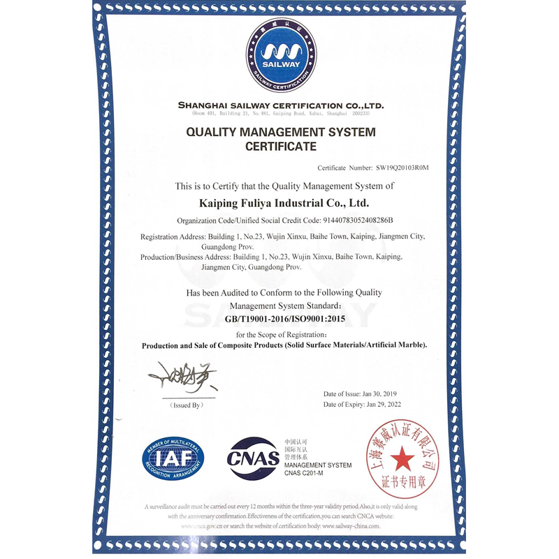 Acrylic Solid Surface Sheet White Marble 6-30mm Big Slab Counter Top Artificial Marble