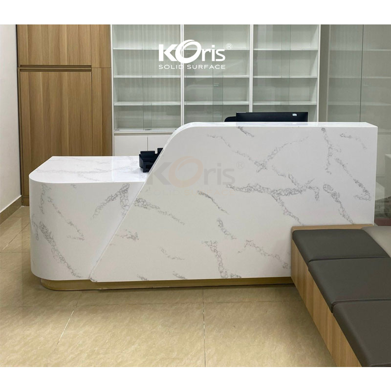 Koris Modified Acrylic Solid Surface Reception Desk Modern